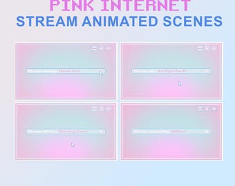 Pink Internet Animated Screens, Stream Overlay