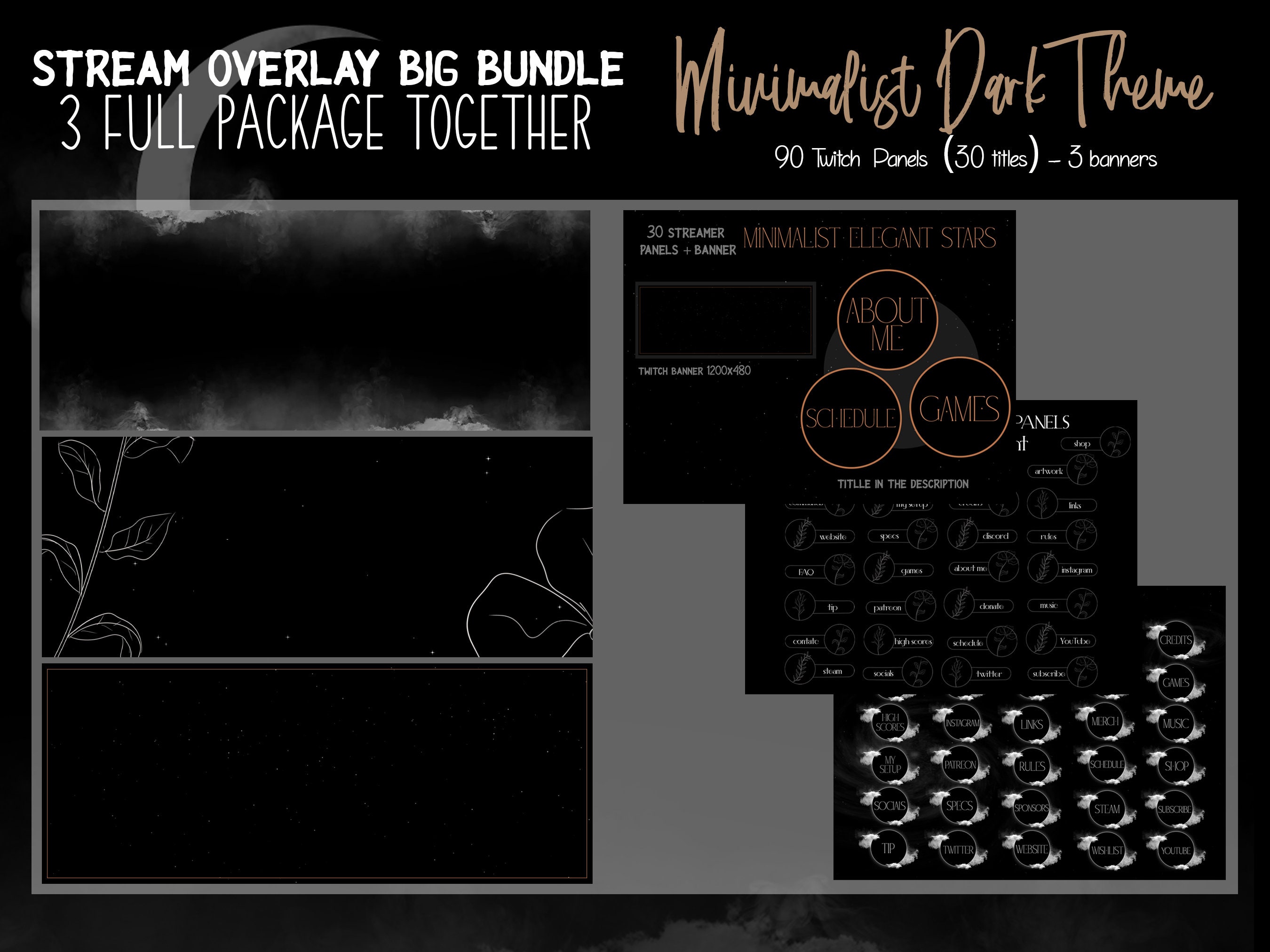 Minimalist Dark Theme Big Bundle! 3 Complete Packages Together ...