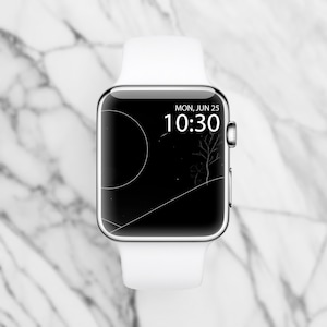 Night Line Apple Watch Face Wallpaper, Aesthetic Smartwatch Background, Smart Watch, Modern Smart Watch, Minimalist Apple Watch, Watch Faces