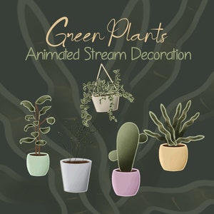 Cute Plants Cozy Stream Decoration GIF