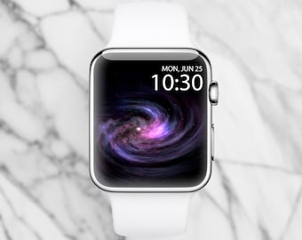 Galaxy Apple Watch Face Wallpaper, Aesthetic Smartwatch Background, Smart Watch, Modern Smart Watch, Minimalist Apple Watch, Watch Faces