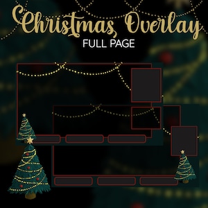 Christmas Tree Green Stream Overlay, Animated Full Page