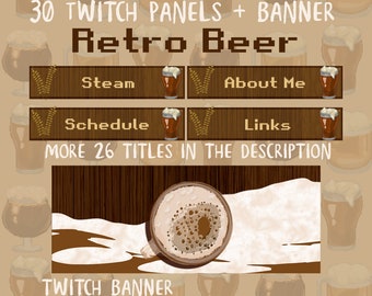 Pannelli Twitch birra retrò, Pannello Twitch, Decorazione Twitch, Pub Twitch