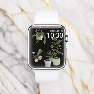 Plants Apple Watch Face Wallpaper, Aesthetic Smartwatch Background, Smart Watch, Modern Smart Watch, Minimalist Apple Watch, Watch Faces