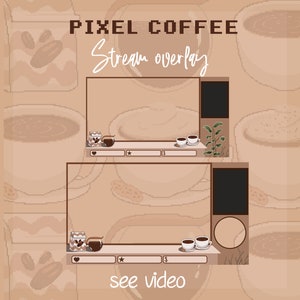 Retro Coffee Break Animated Overlay For Twitch, Overlay Set