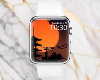 Sunset Sky Apple Watch Face Wallpaper, Aesthetic Smartwatch Background, Smart Watch, Modern Smart Watch, Minimalist Apple Watch, Watch Faces
