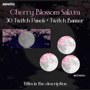 Cherry Blossom Sakura 30 Twitch Panels Twitch Banner