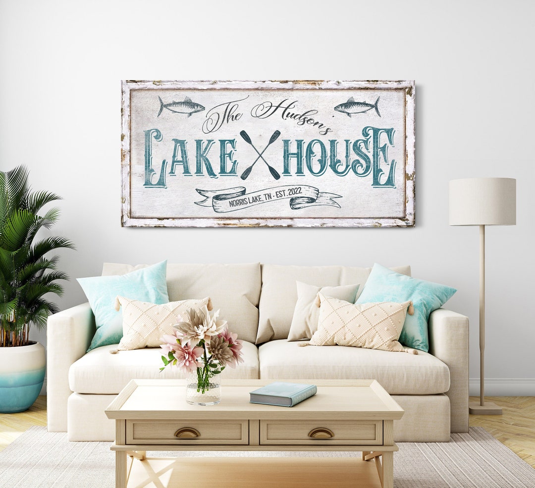 Custom Lake House Decor Lake House Cabin Sign Unique Lake Life Etsy