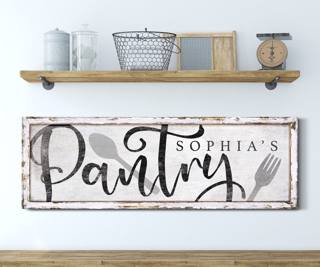 Personalized Pantry Sign, Custom Kitchen Wall Decor, Dining Room Wall Decor, Pantry Decor