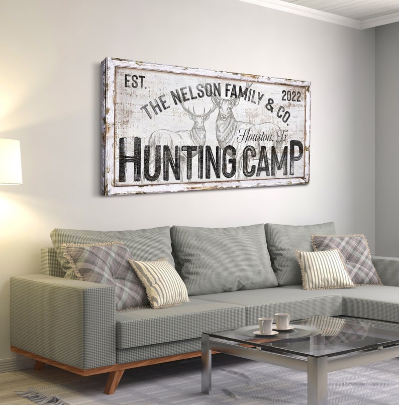 Custom Hunting Camp Sign Hunting Lodge Family Name Sign Etsy