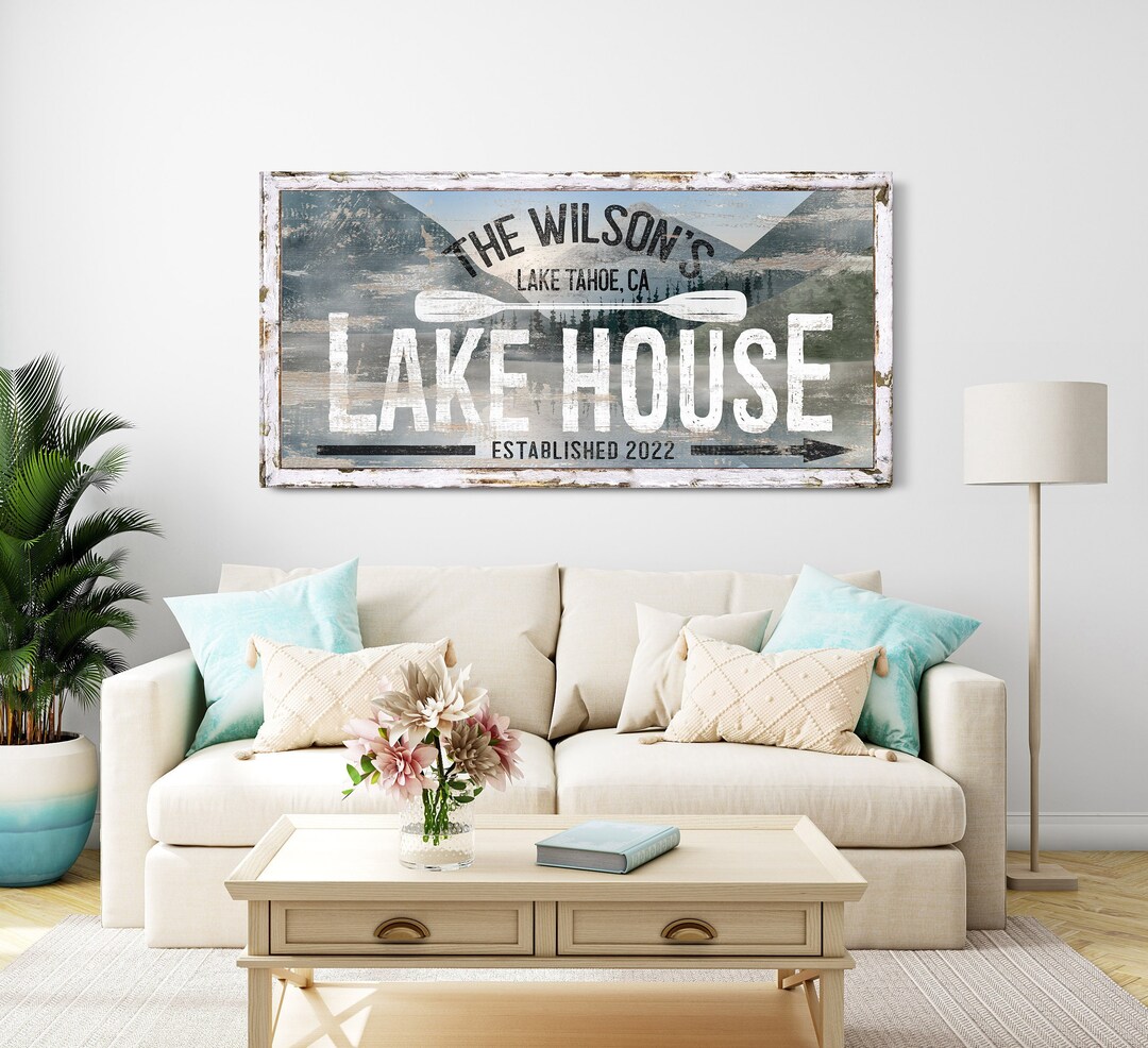 Personalized Lake House Sign Custom Lake House Decor Custom - Etsy