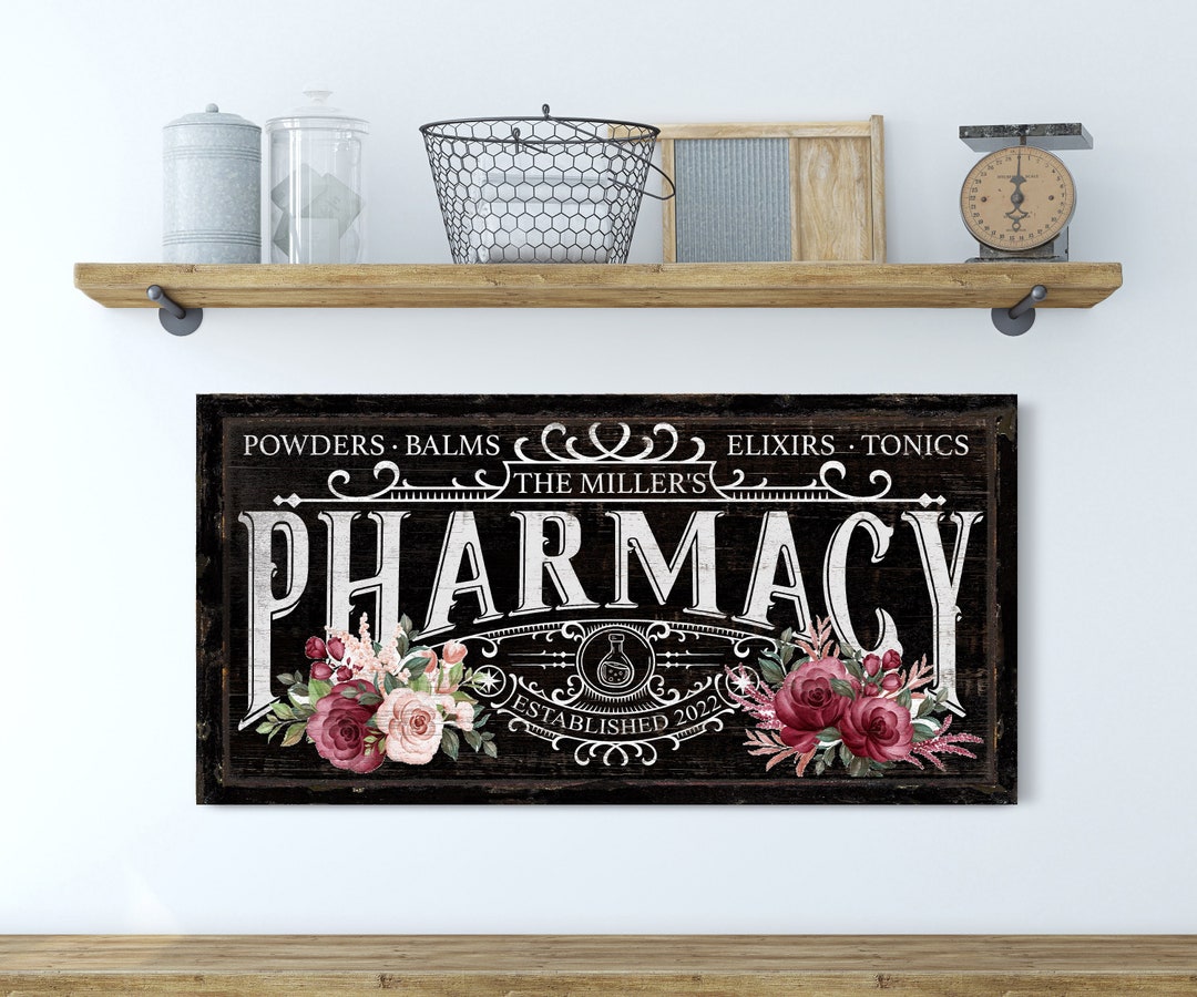 Custom Pharmacy Sign Medicine Wall Art Gift for Pharmacist Etsy