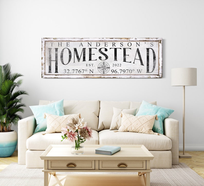 Personalized Homestead Family Homestead Wall Decor Custom Etsy