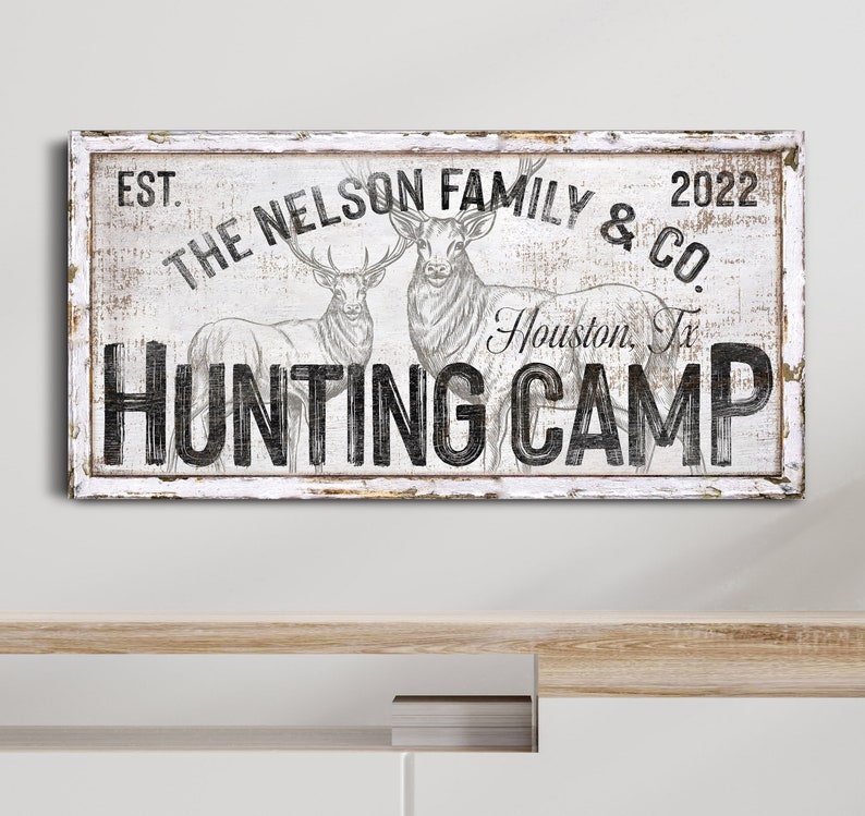 Custom Hunting Camp Sign Hunting Lodge Family Name Sign Etsy