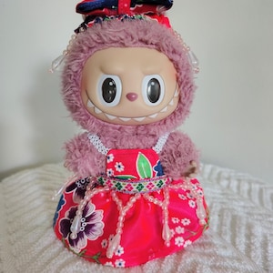 Labubu- Hmong dress (pink)