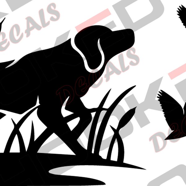 thumbnail image 2 of Hunting Dog Vinyl Decal - Car Window Laptop Wall Sticker - Hunter Duck Season 2 of 6