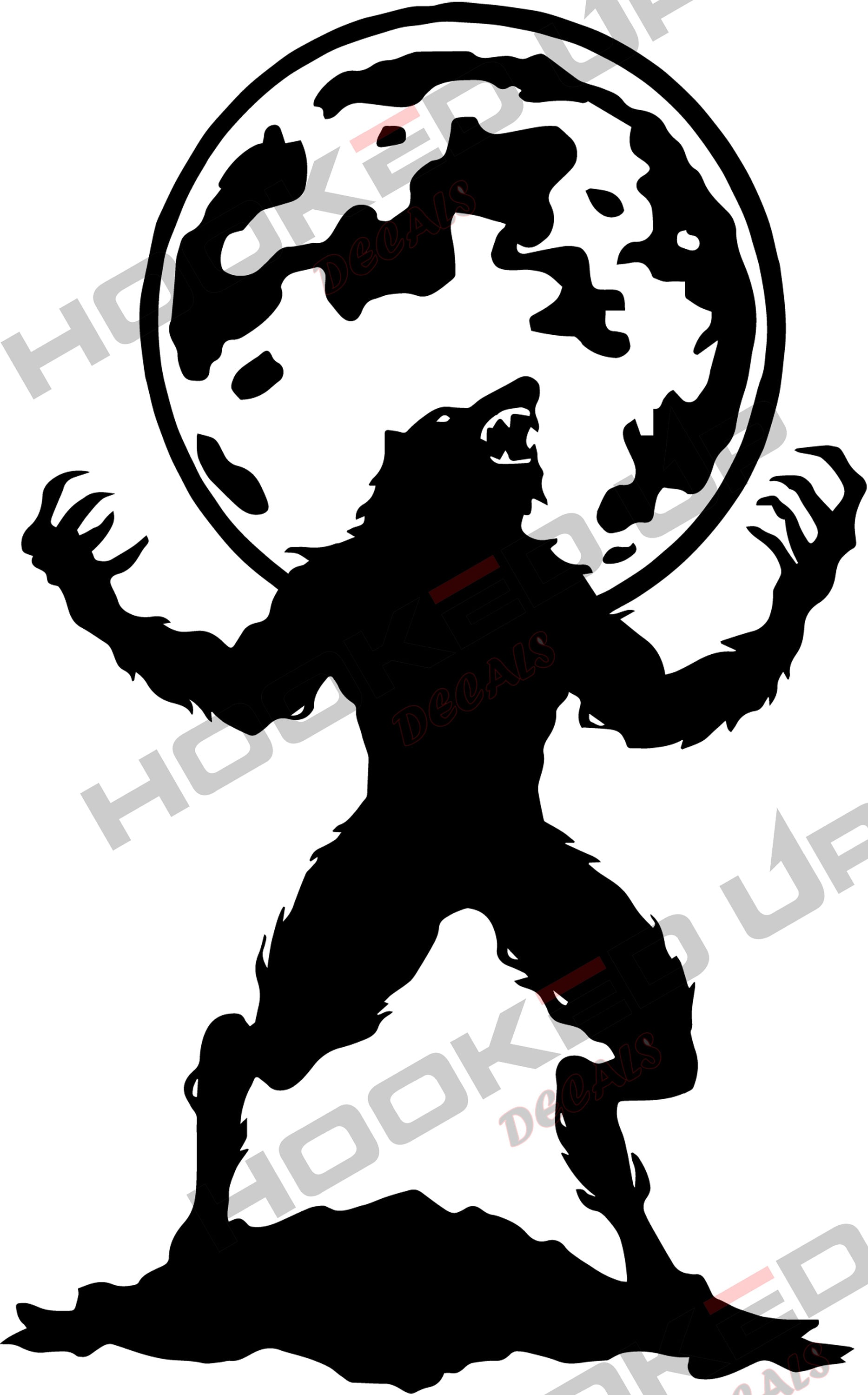 Full Moon Werewolf Vinyl Transfer Decal Etsy