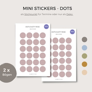 Mini Stickers - Dots | Aufkleber | Bullet Journal Planer Sticker | Stichpunkt | Kalender | Dot Stickers | verschiedene Farben