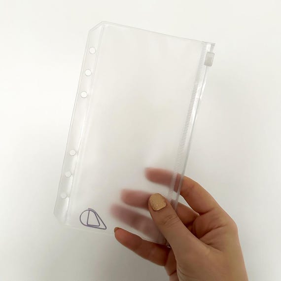 A6 Binder Zip Hüllen für Sticky Notes und Zubehör PVC strapazierfähiges Material Binder Taschen für Binder Planer transparent Cashumschläge