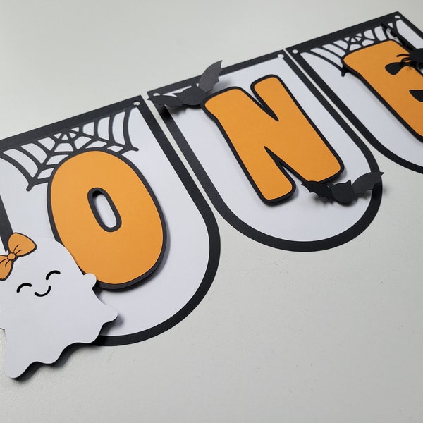 Spooky One Birthday Banner, Spooky One High Chair Banner, Halloween Birthday Banner, Halloween Birthday Decor, Halloween Party