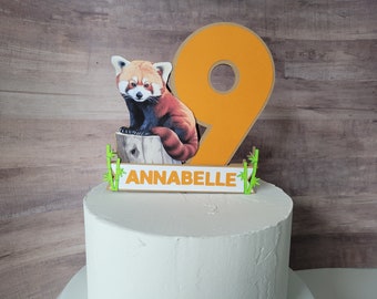 Red Panda Cake Topper, Red Panda Birthday Cake Topper, Real Red Panda Cake Topper, Realistic Red Panda Cake Topper, Red Panda Party Decor