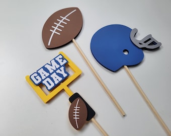 Football Centerpieces Set of 3, Football Table Centerpiece, Football Party Centerpiece, Football Birthday Party Decor, Sports Centerpieces