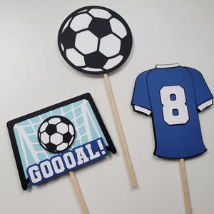 Soccer Centerpiece Set of 3, Soccer Ball Centerpiece, Soccer Party Centerpiece, Soccer Table Centerpiece, Sports Centerpiece, Sports Party