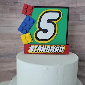 Building Bricks Cake Topper, Building Blocks Cake Topper, Brick Building Cake Topper, Building Brick Party Decor, Building Block Party Decor
