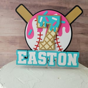 Baseball Drip Cake Topper, Baseball Birthday Cake Topper, Baseball Cake Topper, Baseball Birthday Party, Baseball Ice Cream Cake Topper
