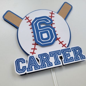 Baseball Cake Topper, Baseball Birthday Cake Topper, Rookie of the Year ...