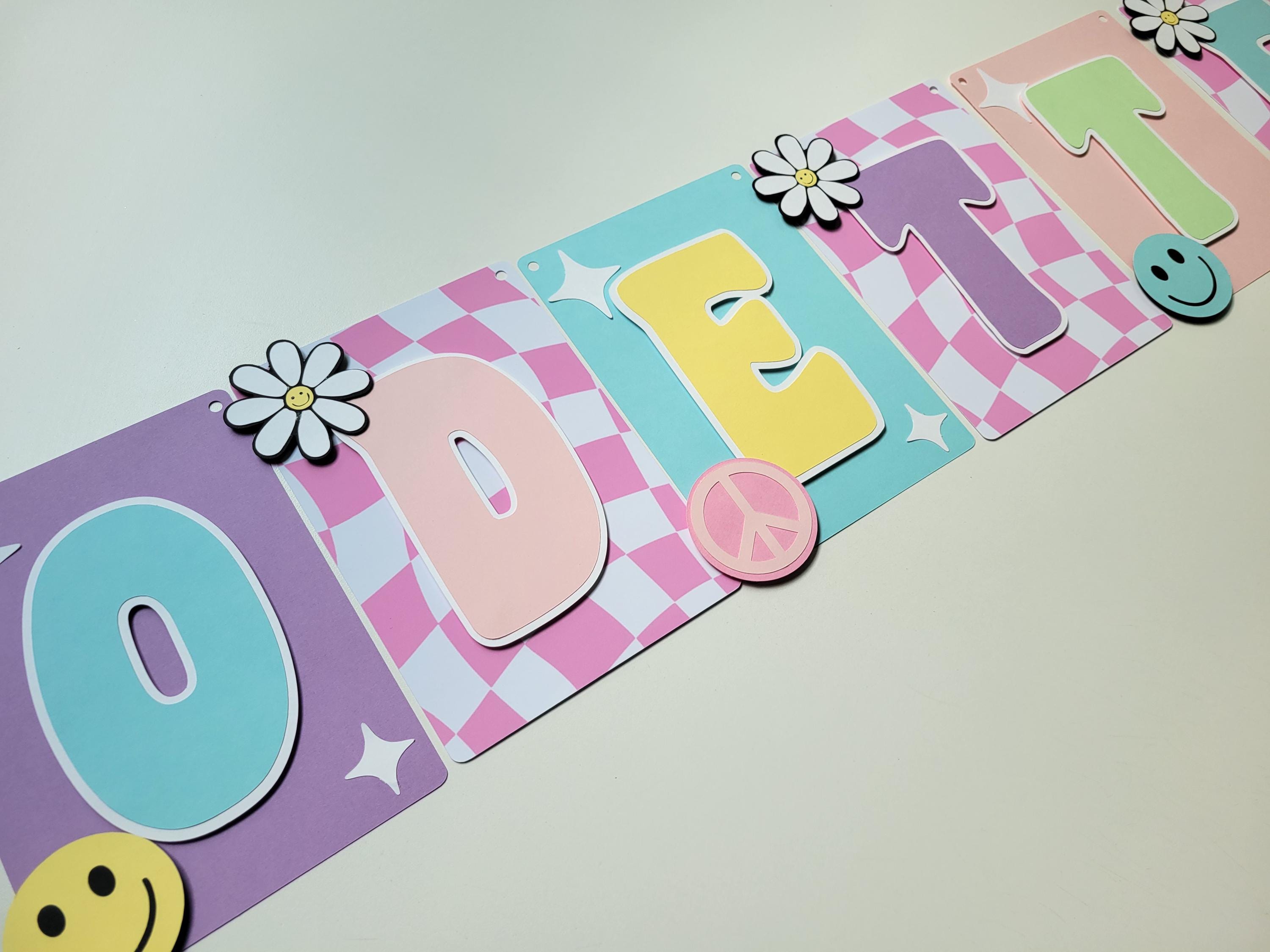 Preppy Banner Spring Preppy Banner, Smiley Banner, Preppy Birthday Banner, Preppy Tween ...