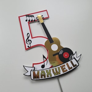 Rock and Roll Cake Topper, Rockstar Cake Topper, Musical Instrument Cake Topper, Rock On Cake Topper, Guitar Cake Topper, Rock n Roll Party