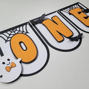 Spooky One Birthday Banner, Spooky One High Chair Banner, Spooky Birthday Banner, Spooky Dude Banner, Ghost Birthday Banner