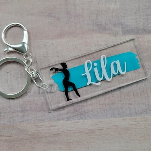 Acrylic Gymnastics Keychain, Gymnast Keychain, Gym Bag Tag, Gymnastics Bag Tag, Gymnastics Team Keychain, Gymnast Bag Tag, Gymnastics Gift