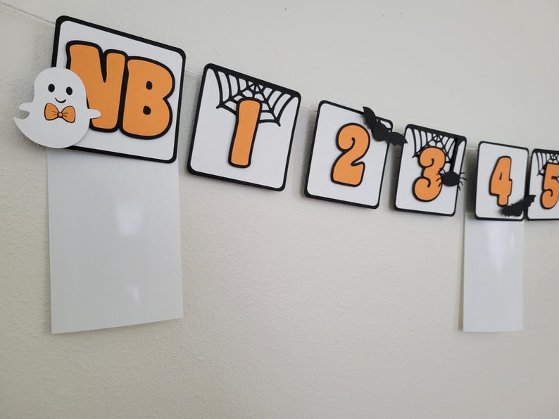 spooky one banner, spooky one birthday banner, spooky one monthly photo banner, halloween birthday banner, halloween monthly photo banner, spooky dude photo banner, halloween milestone banner, spooky one milestone banner, spooky 1st birthday banner