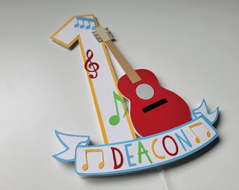 Musical Instruments Birthday Cake Topper, Musical Cake Topper, Guitar Cake Topper, Instrument Cake Topper, Music Birthday Party