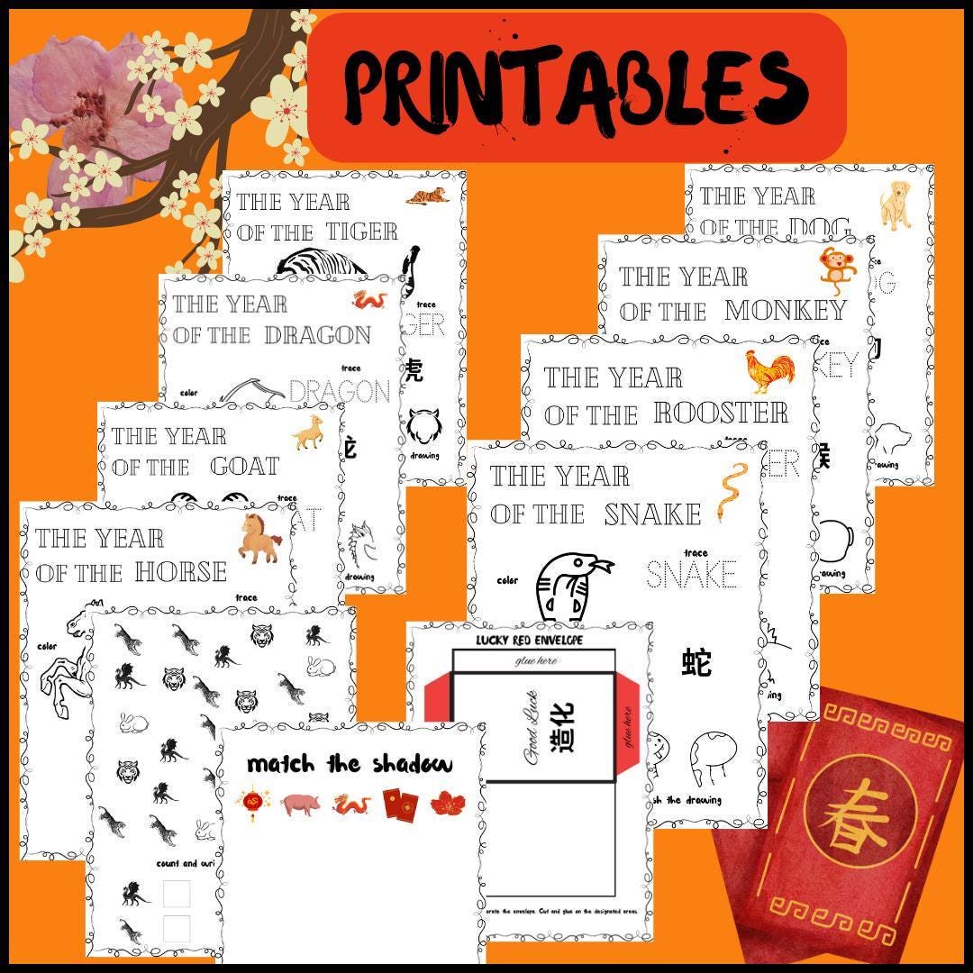 CHINESE NEW YEAR Preschool Activities Etsy — free download