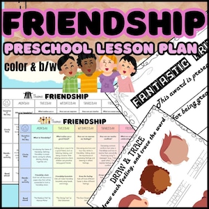 FRIENDSHIP- Preschool Weekly Lesson Plan