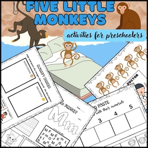FIVE LITTLE MONKEYS- activities for preschoolers