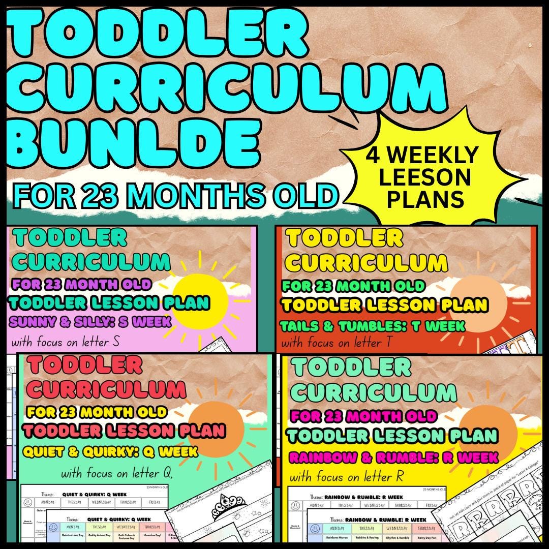 4-week Lesson Plan Bundle for 23-month-olds - Etsy