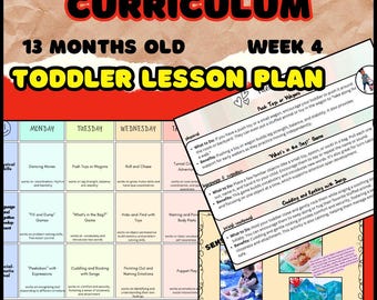 CURRICULUM HEBDOMADAIRE pour les 13 mois (plan de leçon simple) - semaine 4 du programme
