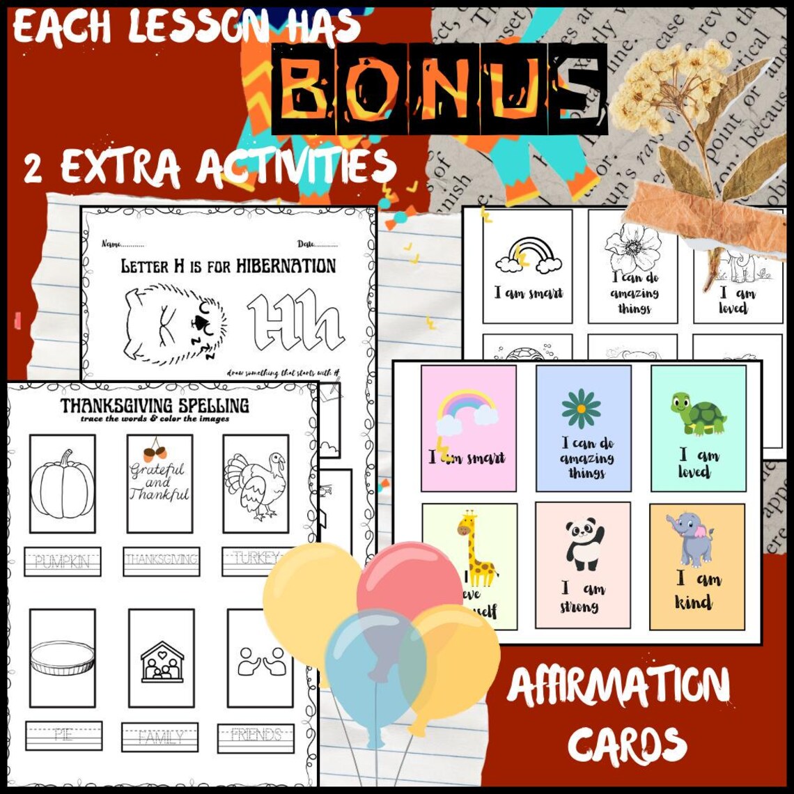 Fall Preschool Lesson Plans Bundle September, October, November (PDF ...