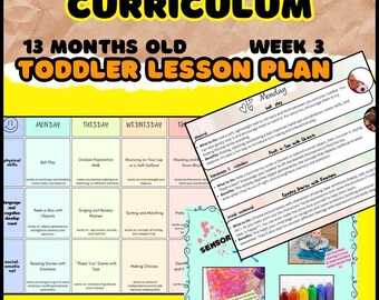 CURRICULUM HEBDOMADAIRE pour les 13 mois (plan de leçon simple) - semaine 3 du forfait