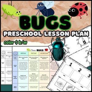 BUGS/ INSECTS- Preschool Weekly Lesson Plan