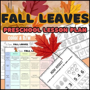 FALL LEAVES- Preschool Weekly Lesson Plan