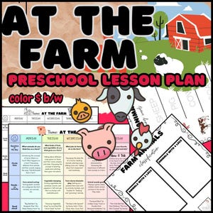 AT THE FARM- Preschool Weekly Lesson Plan