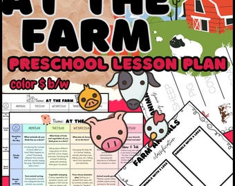 AT THE FARM- Preschool Weekly Lesson Plan