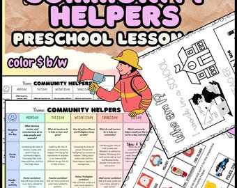 COMMUNITY HELPERS- Preschool Weekly Lesson Plan