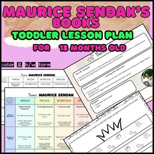 MAURICE SENDAK books- toddler weekly lesson plan (for 18 months old)