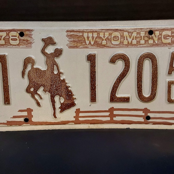 Wyoming License Plate Etsy